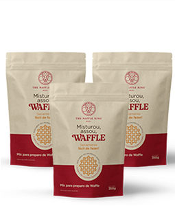 Kit com 3 Mix para preparo de Waffle 350gr