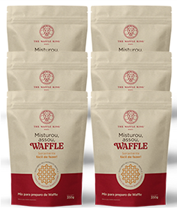 Kit com 6 Mix para preparo de waffle 350gr
